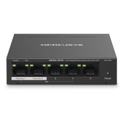 Mercusys MS105GP 5-Port Gigabit PoE+ Switch | 65W | Steel Case Mercusys MS105GP 5-Port Gigabit PoE+ Switch | 65W | Steel Case